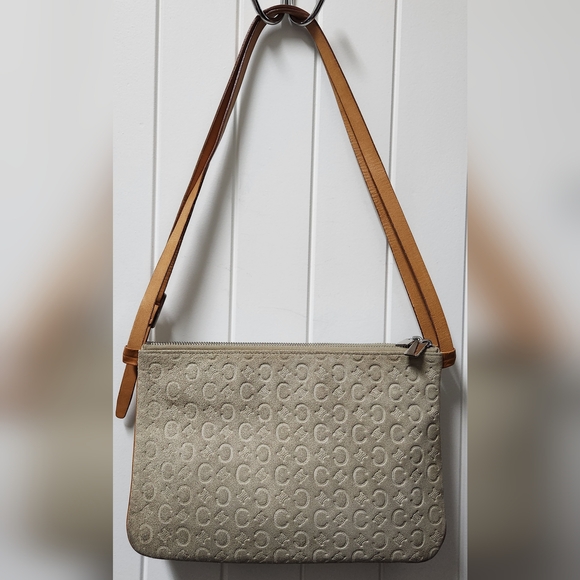 CELINE Macadam C Dual Pouch Suede Shoulder Bag - Picture 6 of 12